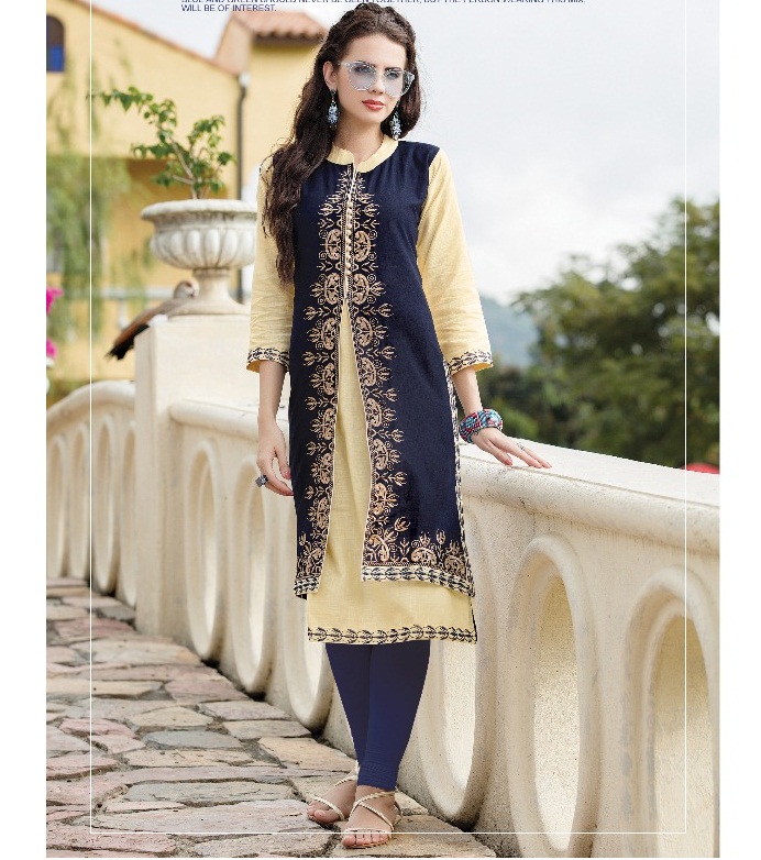 Buy Selfie Kurtiz Double layer Kurti rayon inner With Jacket Atv The Middle  Of Mirror work and lace Work Online  2100 from ShopClues