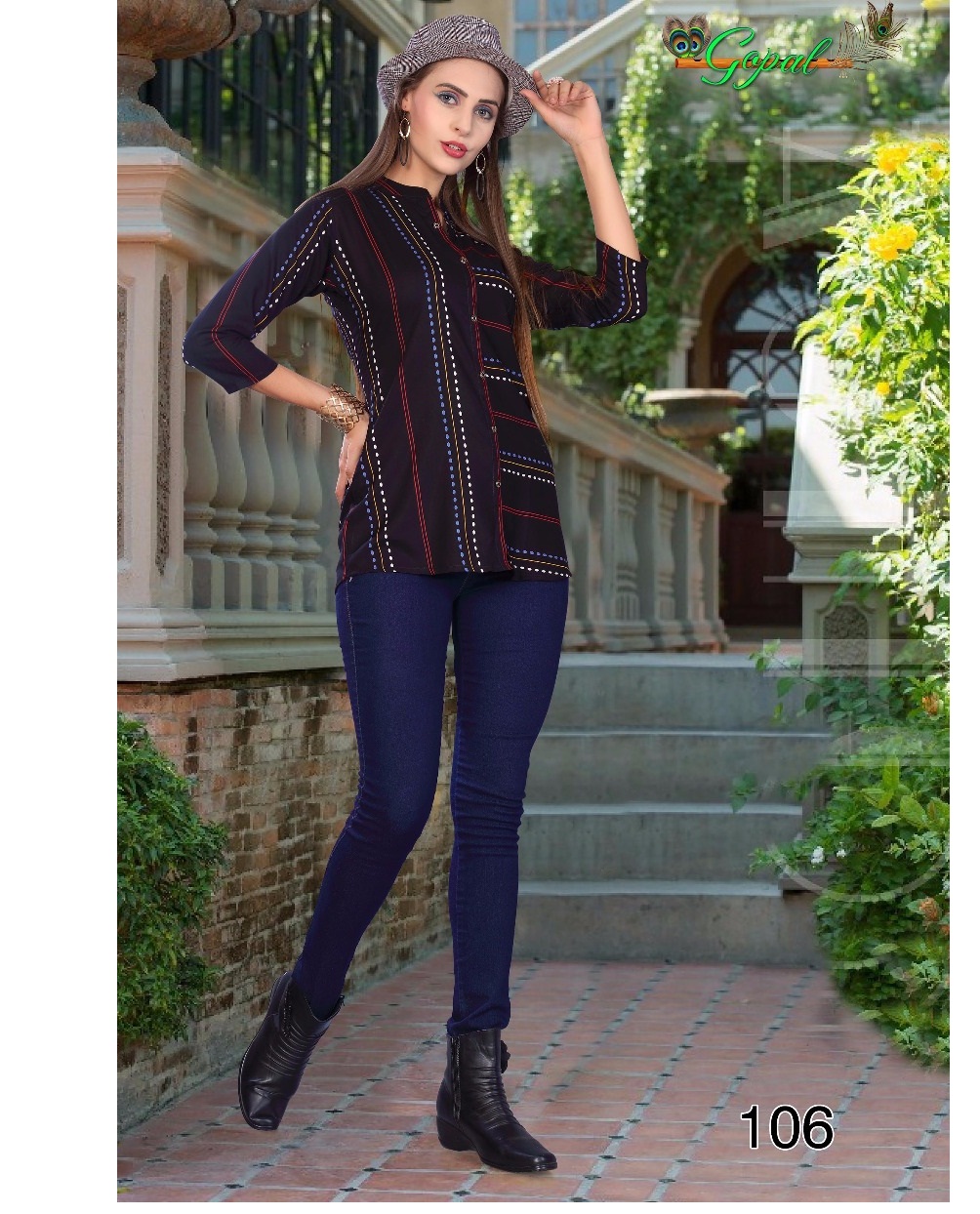 gopal barbie rayon fabric printed short tops (7)